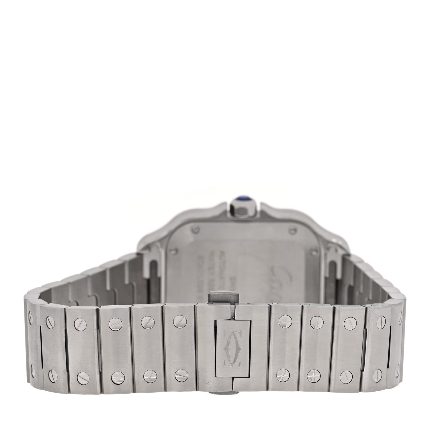 Stainless Steel 35mm Santos de Cartier Automatic Watch Brown — view 3