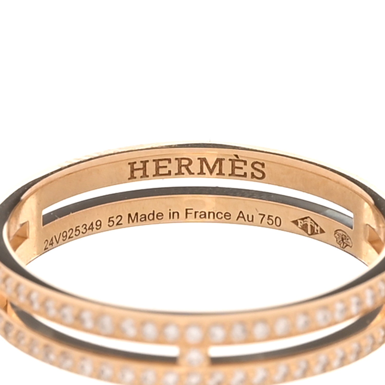 18K Rose Gold Diamond Ariane Wedding Band Ring 52 6 — view 4