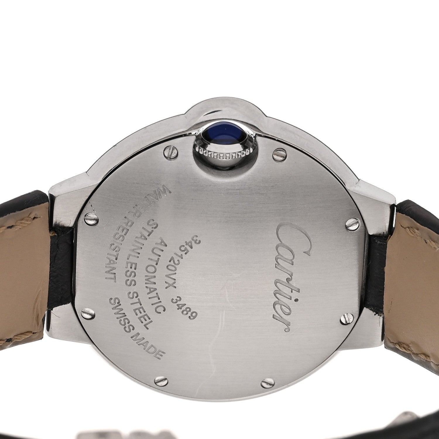 Stainless Steel Alligator 33mm Ballon Bleu De Cartier Automatic Watch — view 4