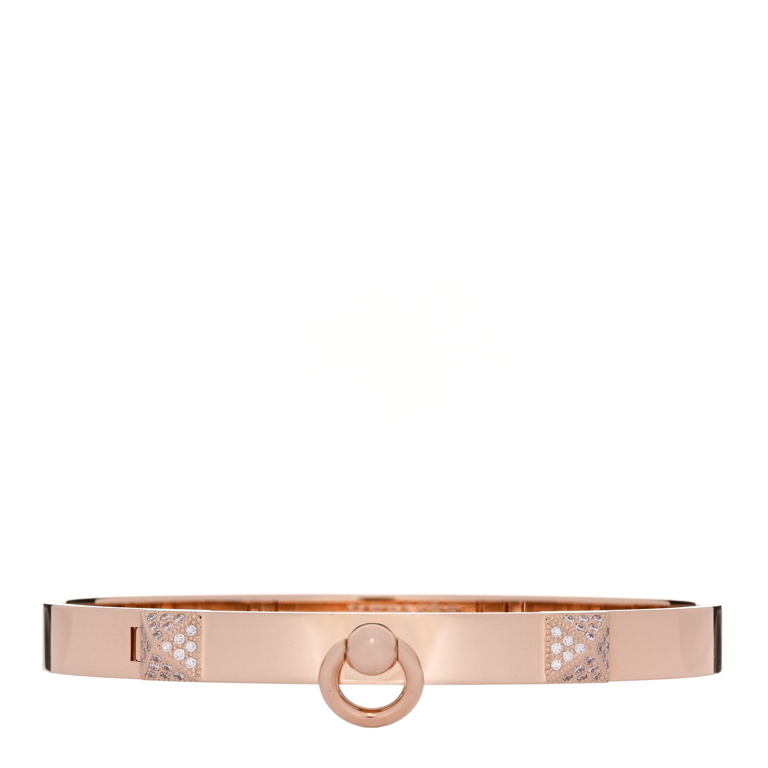 18K Rose Gold Diamond PM Collier De Chien Bracelet SH