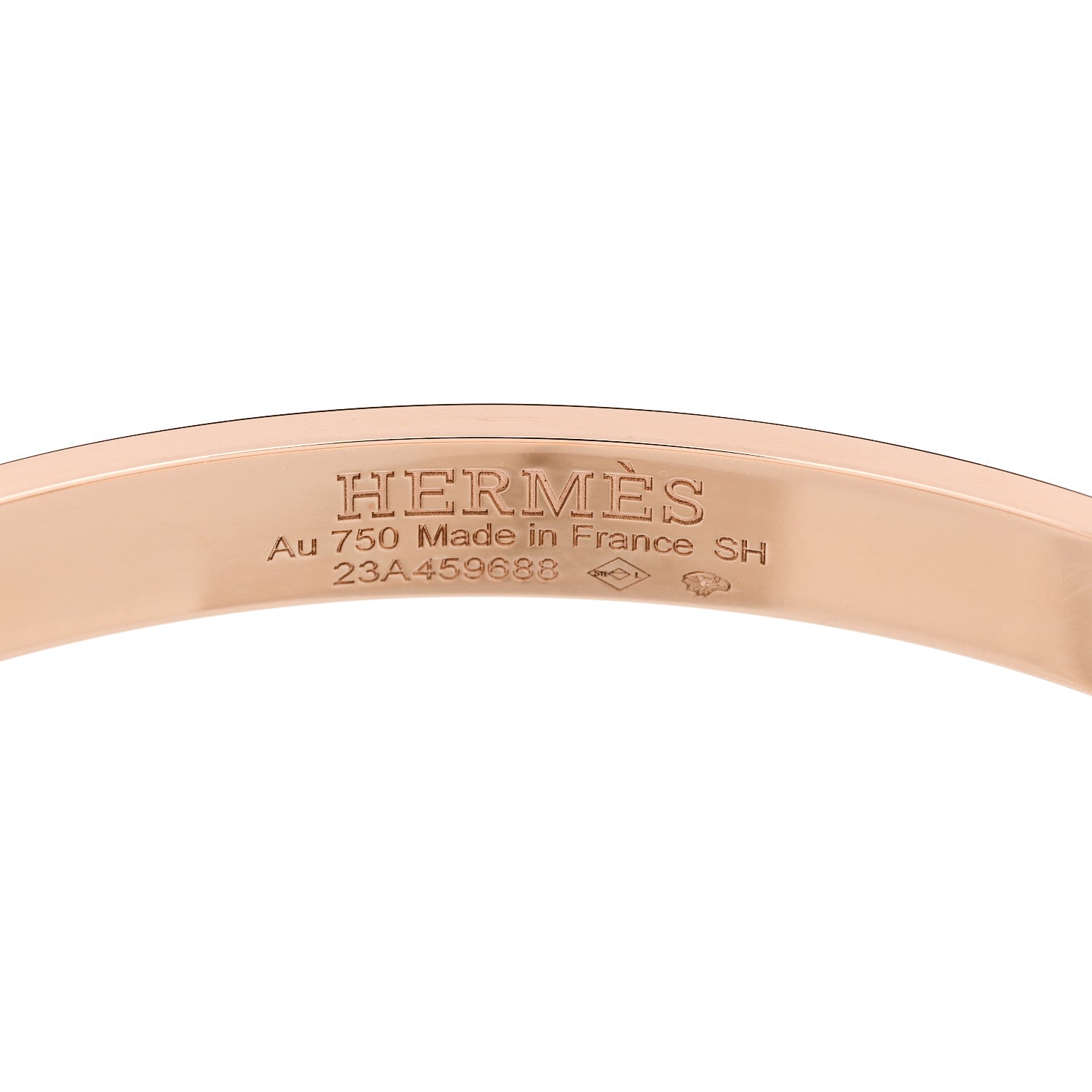 18K Rose Gold Diamond PM Collier De Chien Bracelet SH — view 3