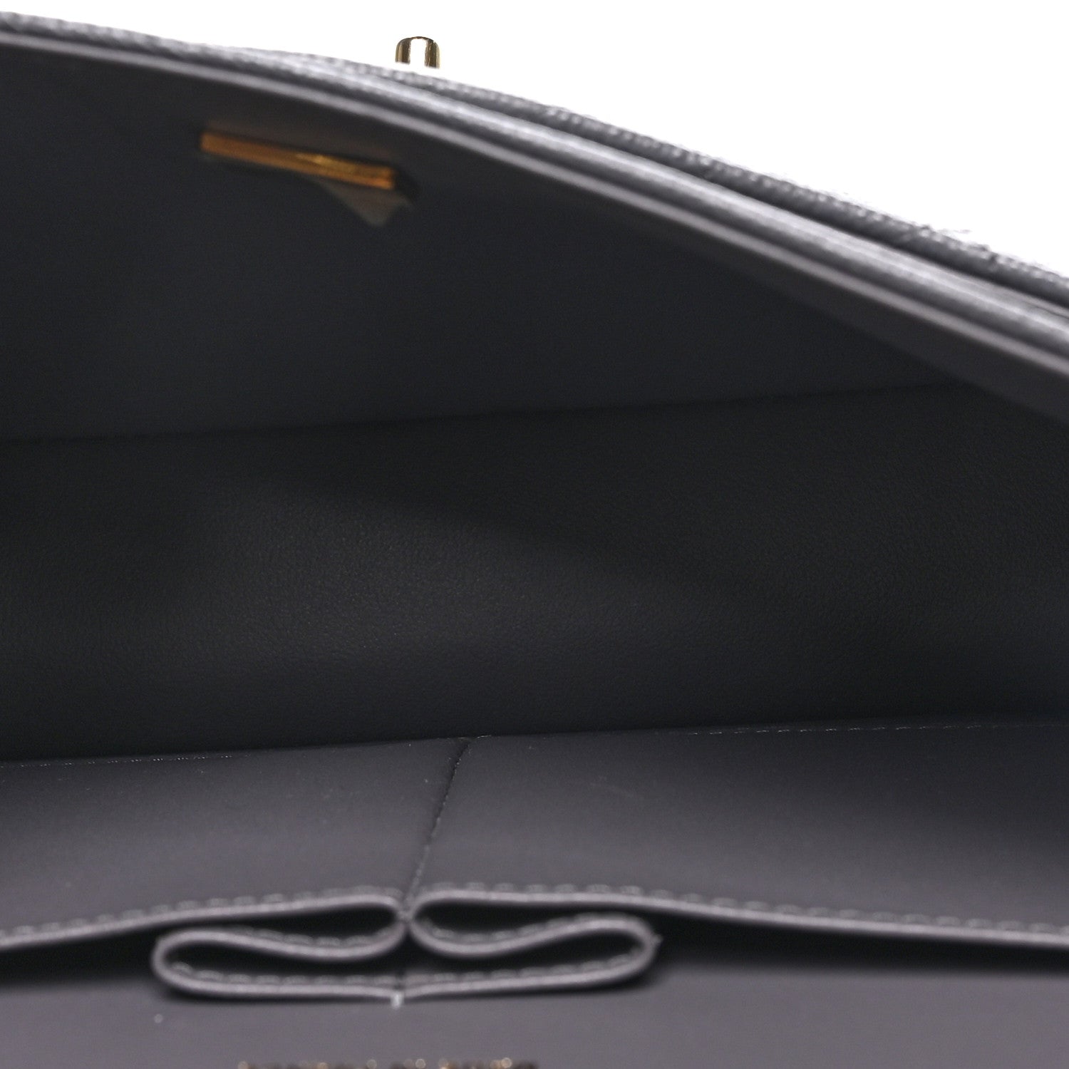 Caviar Quilted Medium Double Flap Dark Grey — view 5