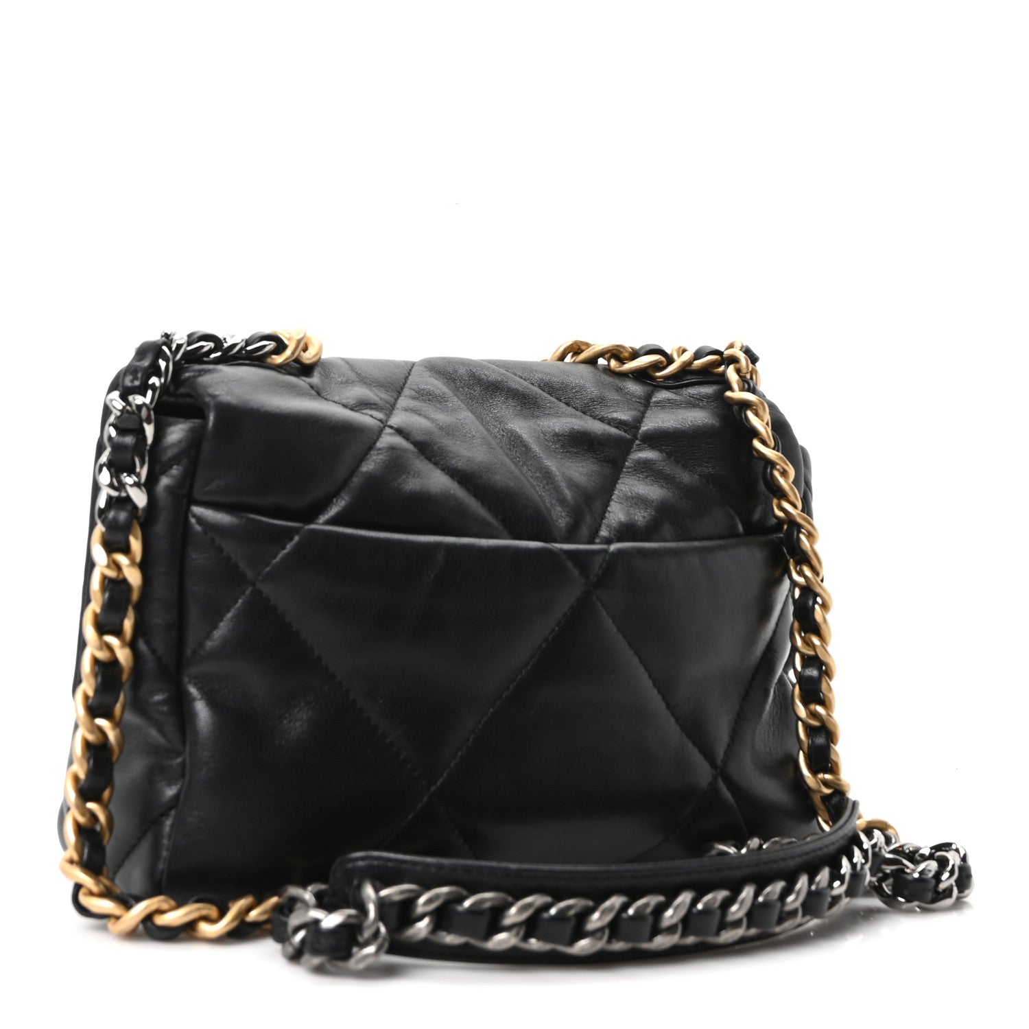 Lambskin Quilted Medium Chanel 19 Flap Black — view 3