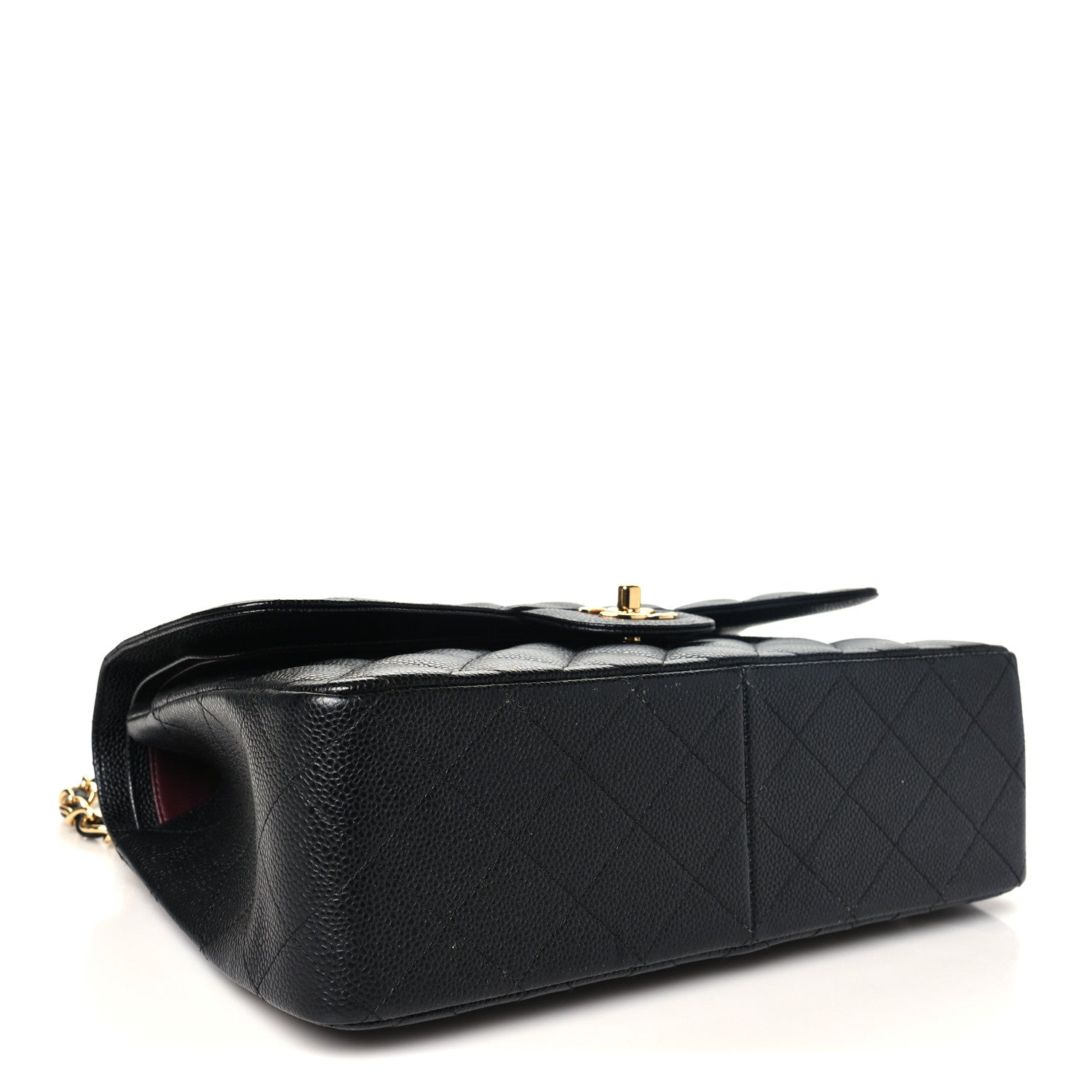 Caviar Quilted Jumbo Double Flap Black — view 4