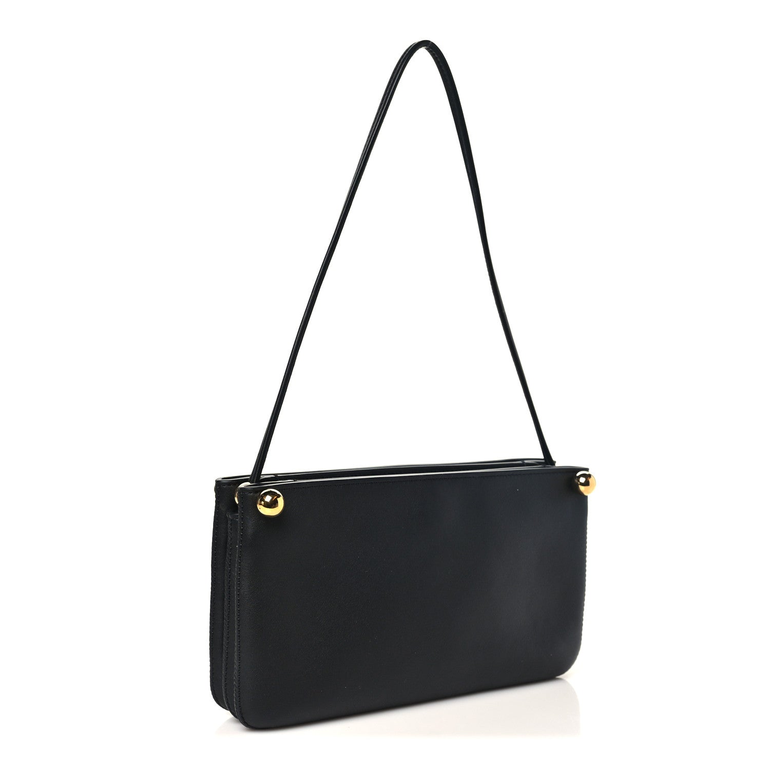 Calfskin Chick Studs Clutch Black — view 3