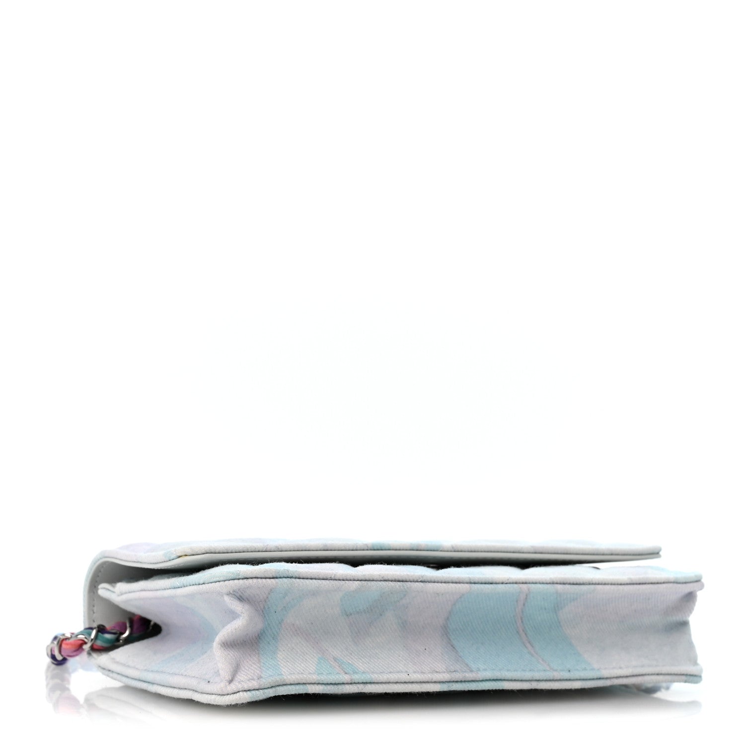 Canvas Quilted Jungle Jeans Wallet on Chain WOC Multicolor — view 4