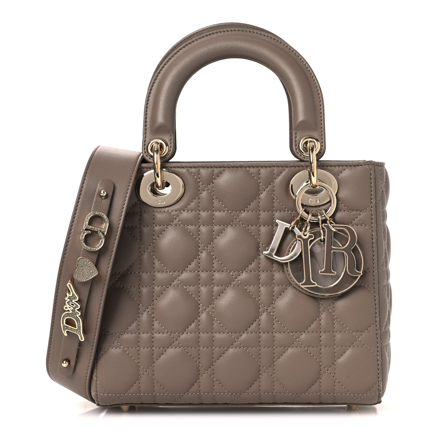 Lambskin Cannage Small My ABCDior Lady Dior Warm Taupe