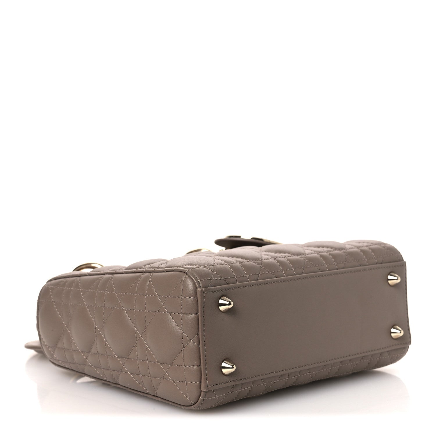 Lambskin Cannage Small My ABCDior Lady Dior Warm Taupe — view 4