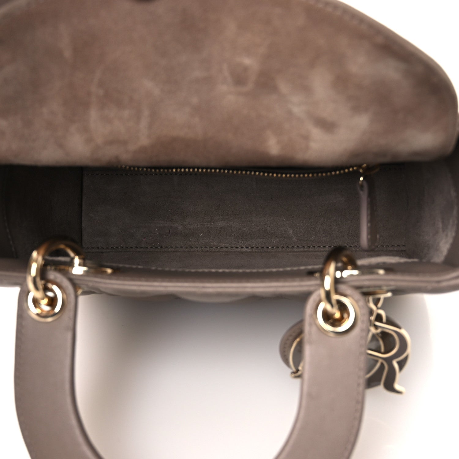 Lambskin Cannage Small My ABCDior Lady Dior Warm Taupe — view 5