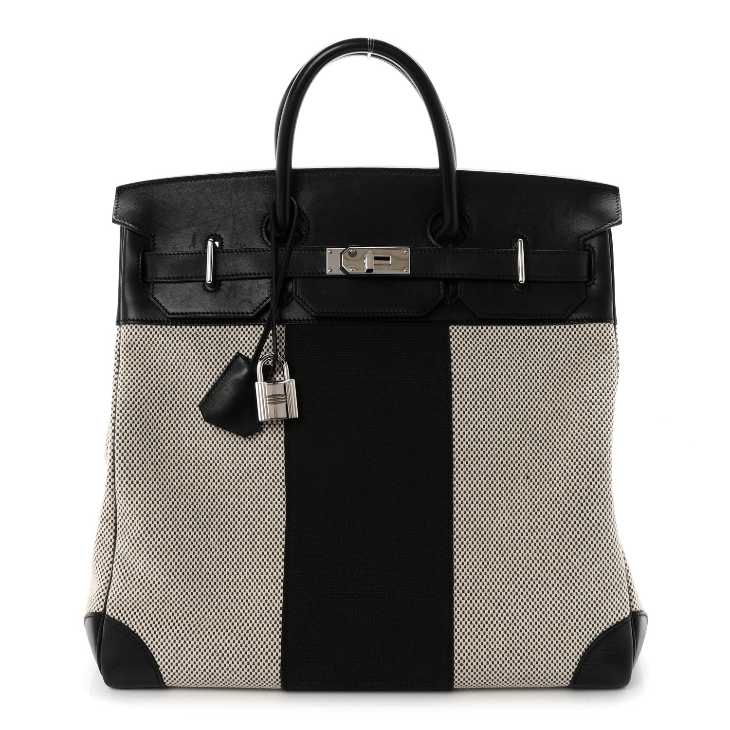 Hunter Criss Viking Evergrain Flag HAC Birkin 40 Ecru Black