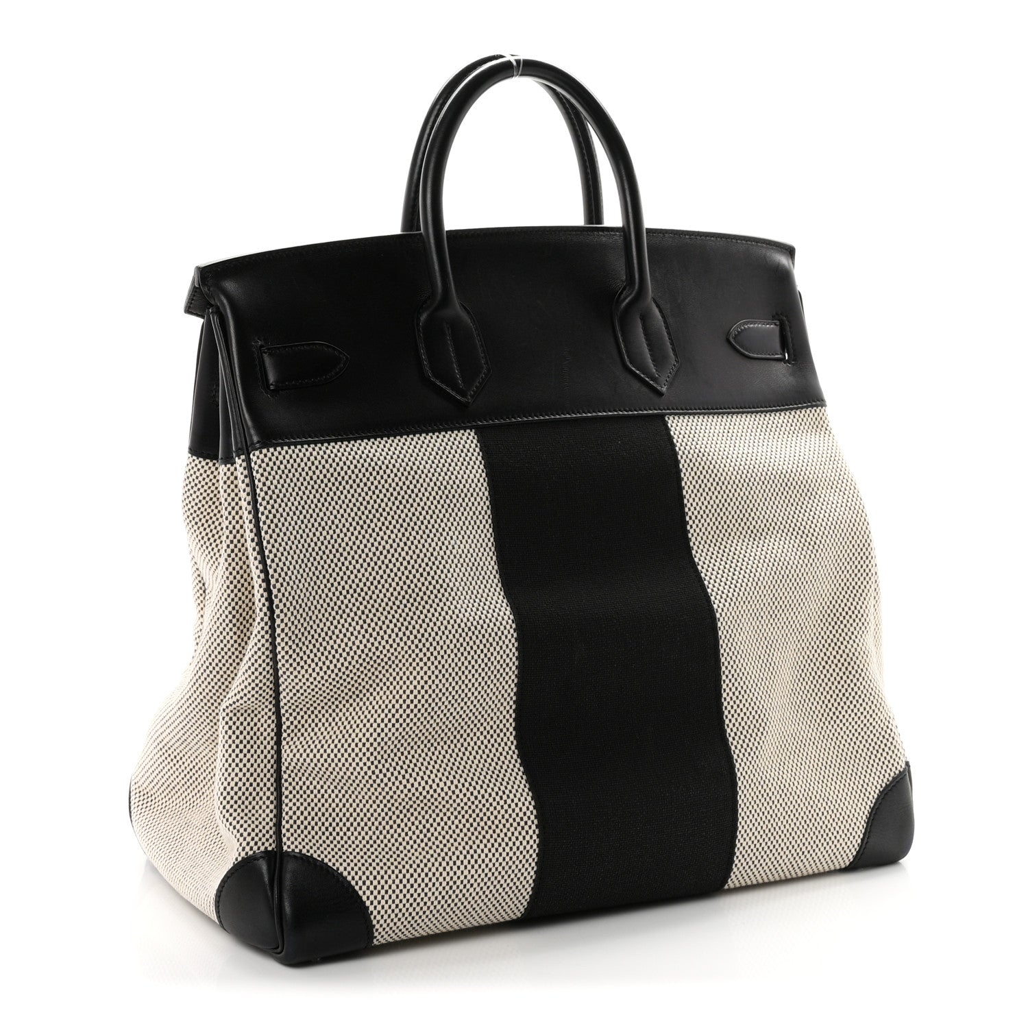 Hunter Criss Viking Evergrain Flag HAC Birkin 40 Ecru Black — view 3