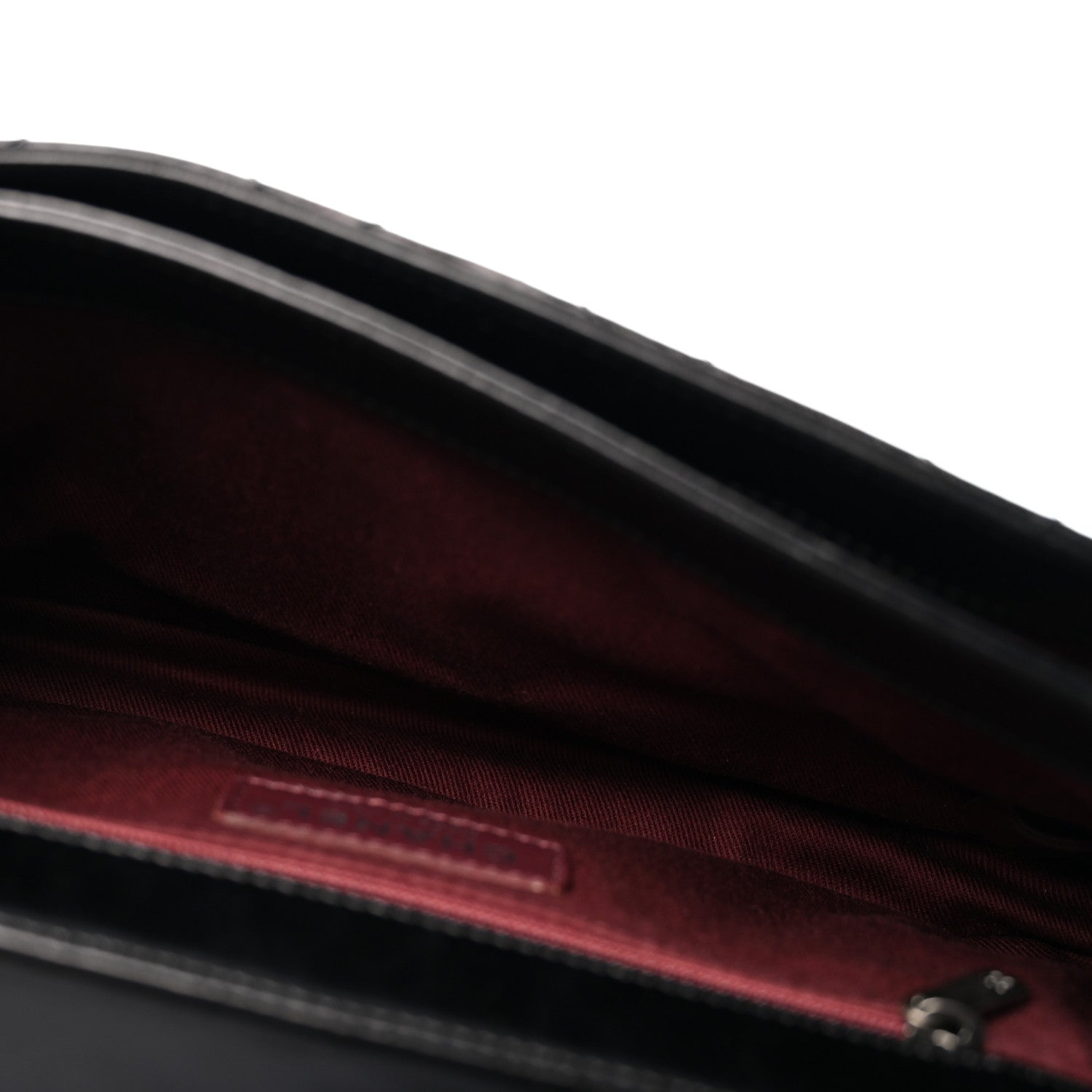 Glazed Calfskin Quilted Medium Perfect Edge Flap Black — view 5