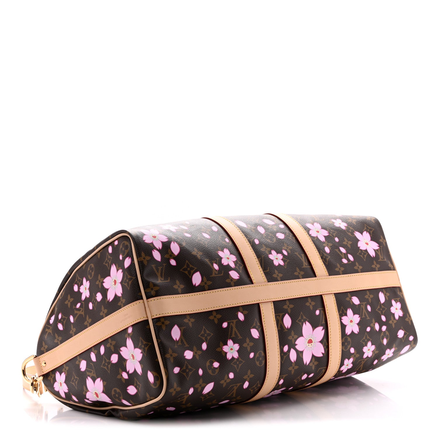 LV X TM Monogram Cherry Blossom Keepall Bandouliere 45 Sakura Brown — view 3