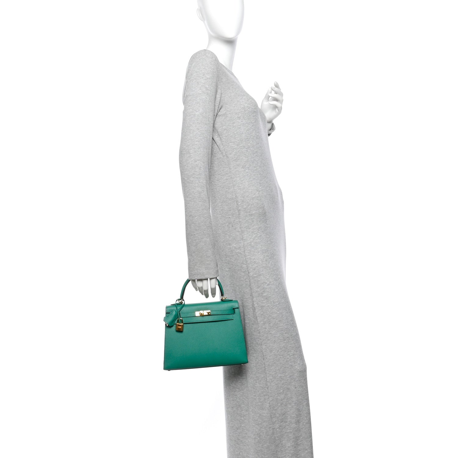 Epsom Kelly Sellier 25 Vert Jade — view 2