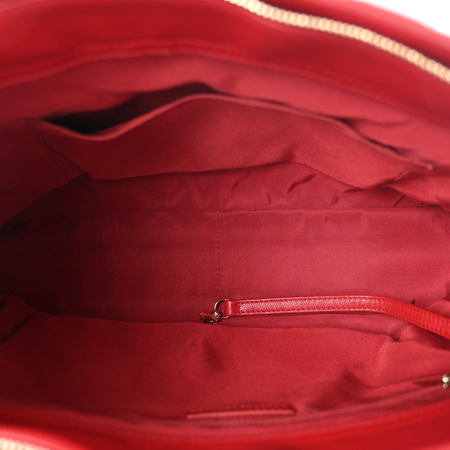 Caviar Quilted Rolled Up Tote Red — view 5