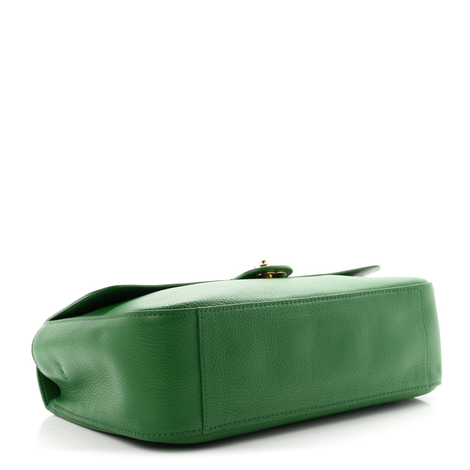 Grained Calfskin Small Souplissimo Maxi Flap Green — view 4