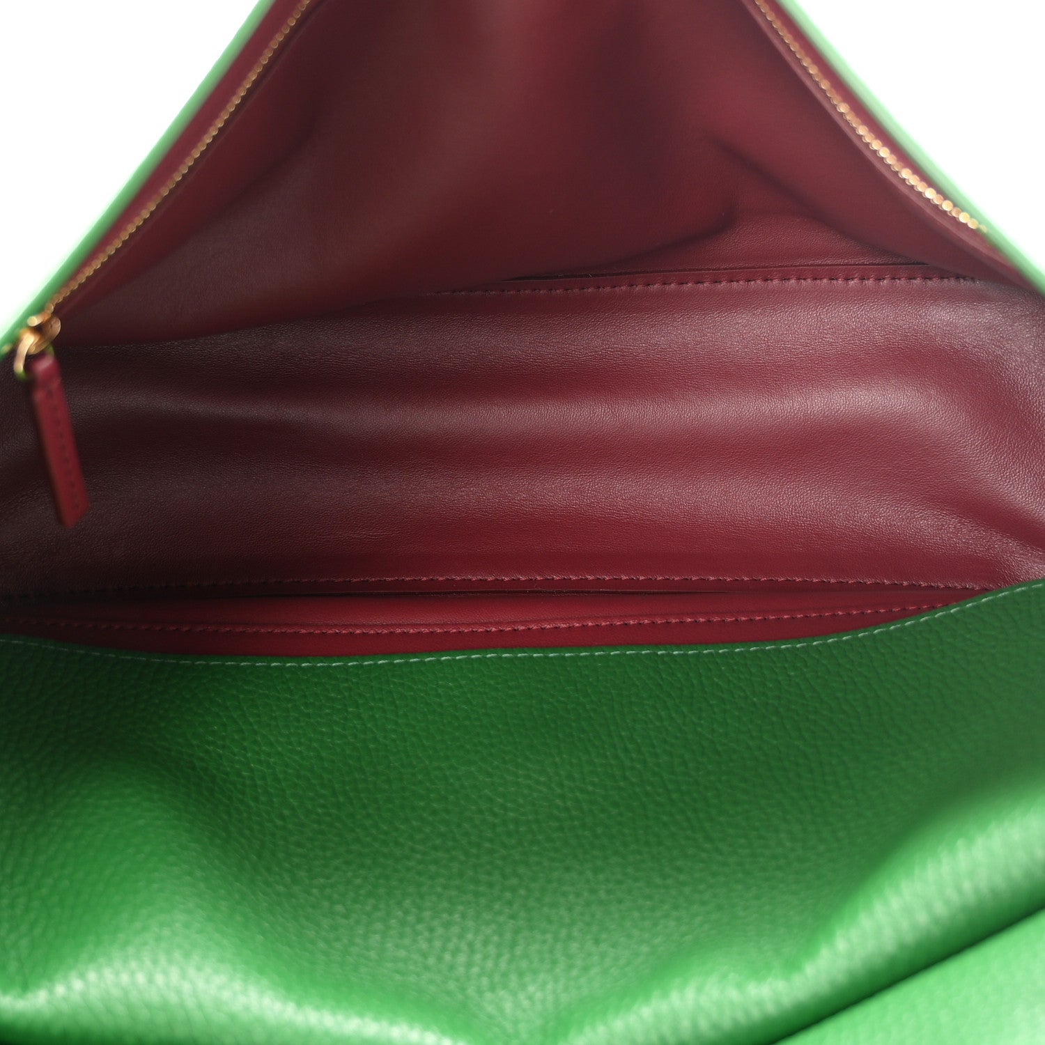 Grained Calfskin Small Souplissimo Maxi Flap Green — view 5