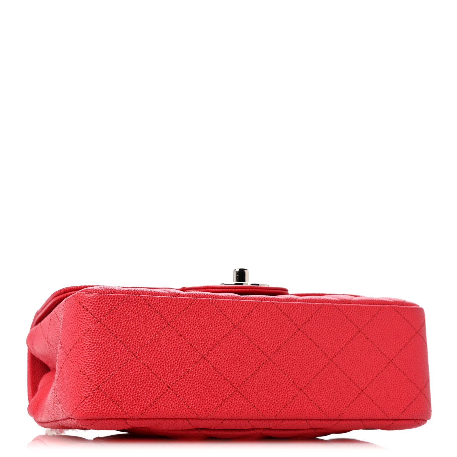 Caviar Quilted Mini Rectangular Flap Light Red — view 4