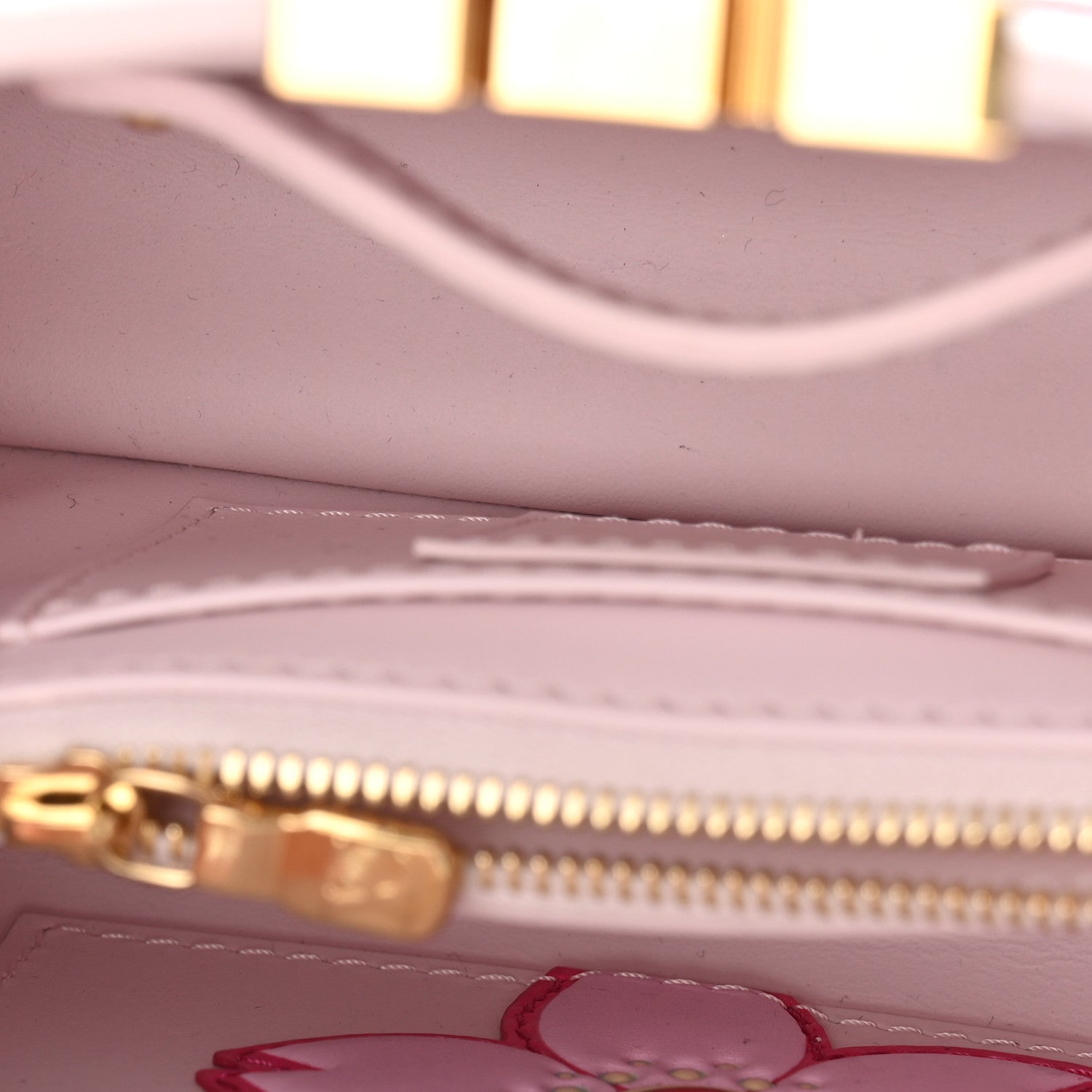 LV X TM Lambskin Beaded Embroidered Mini Cherry Blossom Capucines Pink — view 5