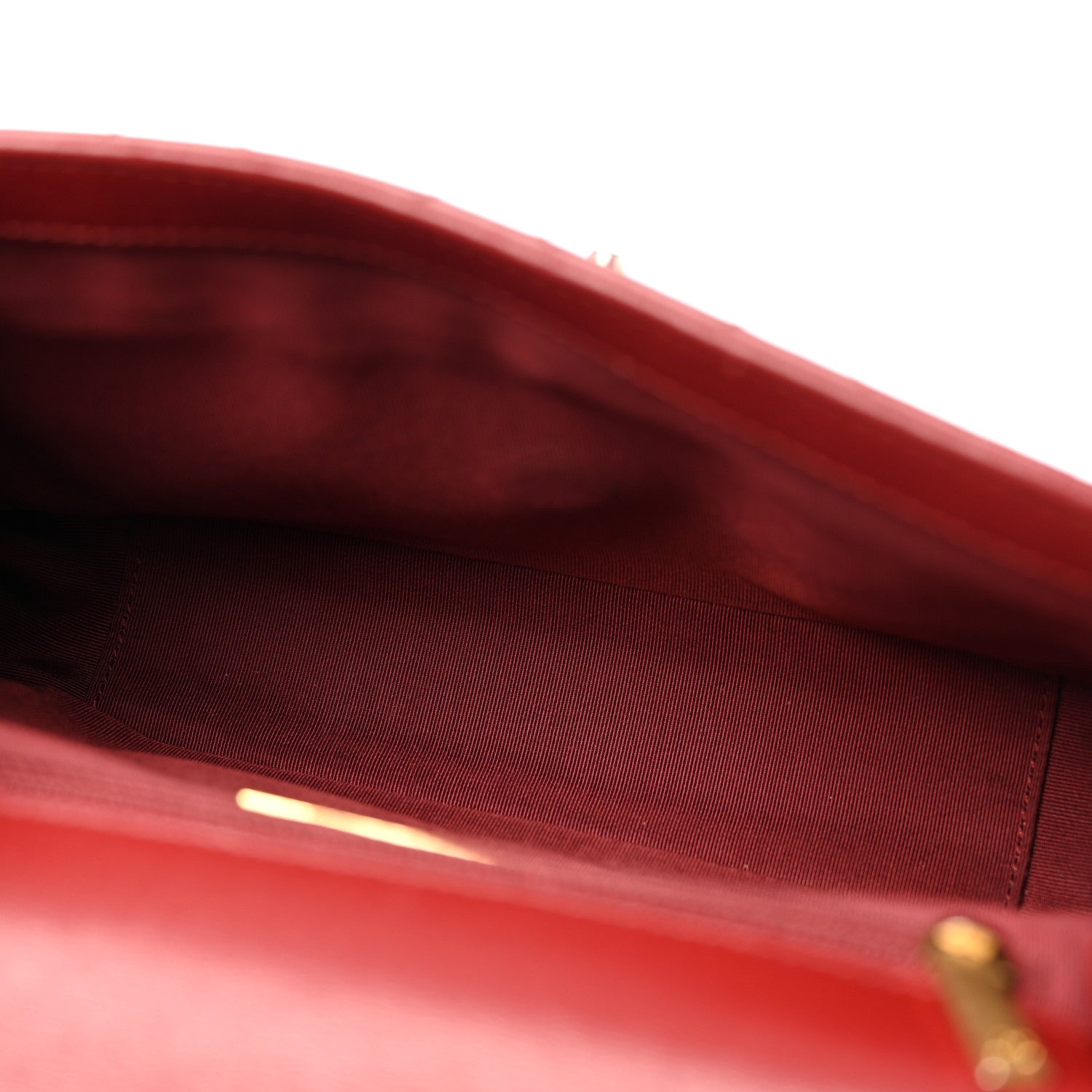 Lambskin Quilted Chain Infinity Top Handle Flap Burgundy — view 5