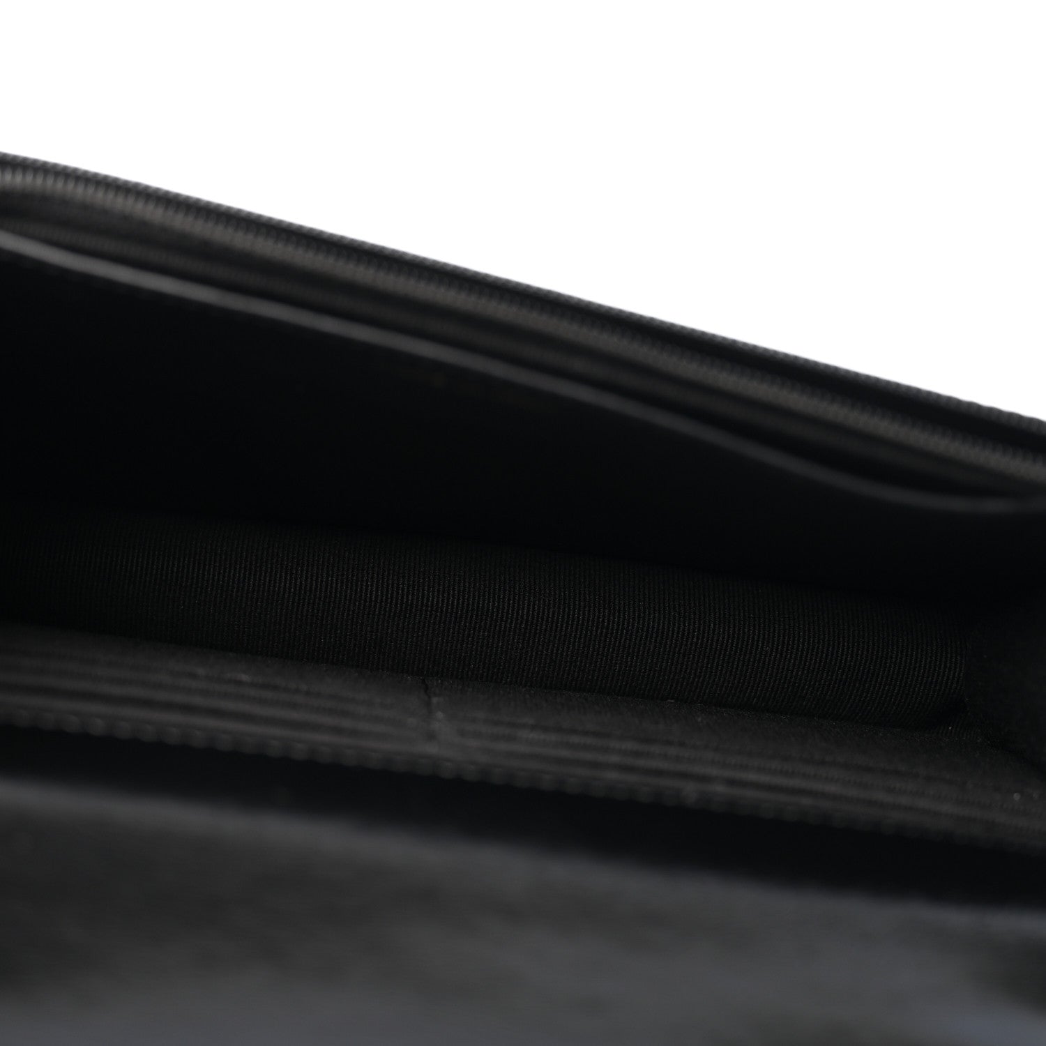 Shiny Crumpled Calfskin Quilted Chanel 19 Wallet On Chain WOC Black — view 5