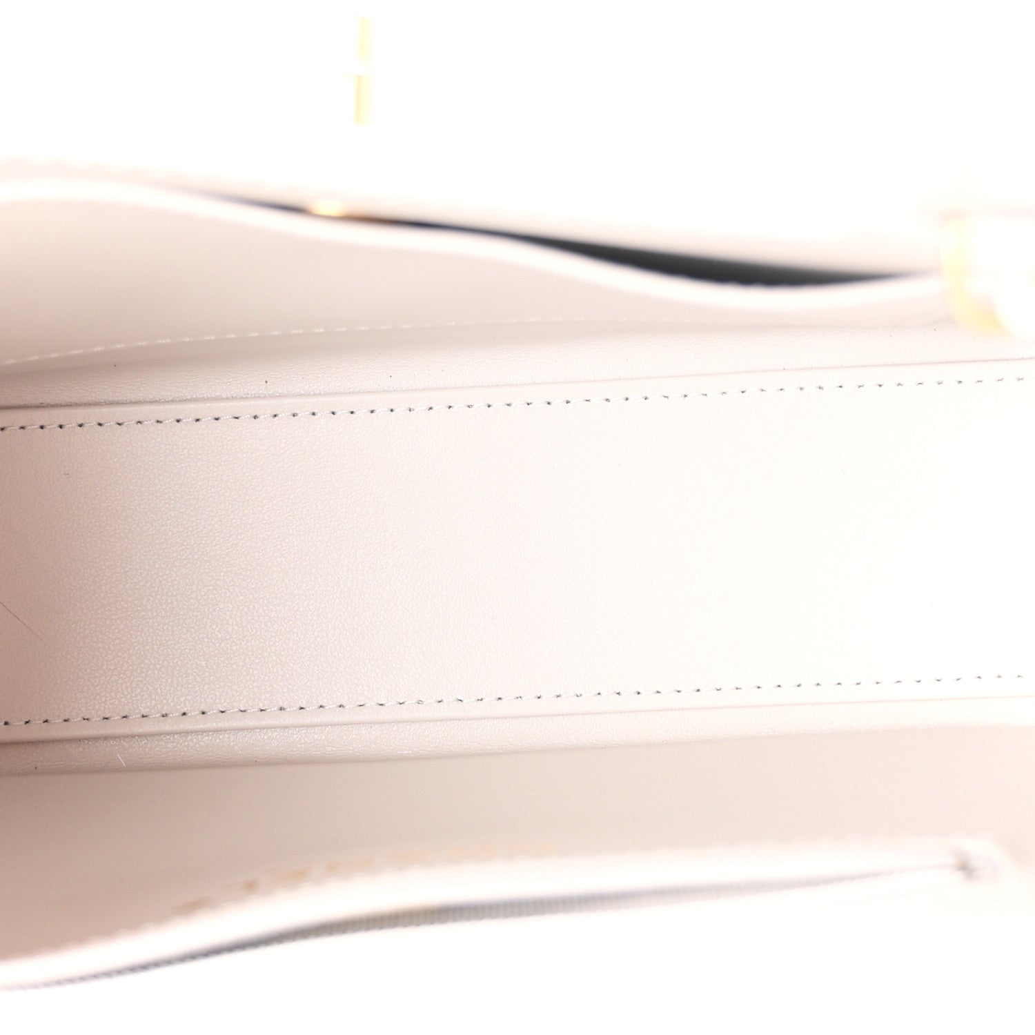 Shiny Aged Calfskin Quilted Nano Kelly Shopper Light Grey — view 5