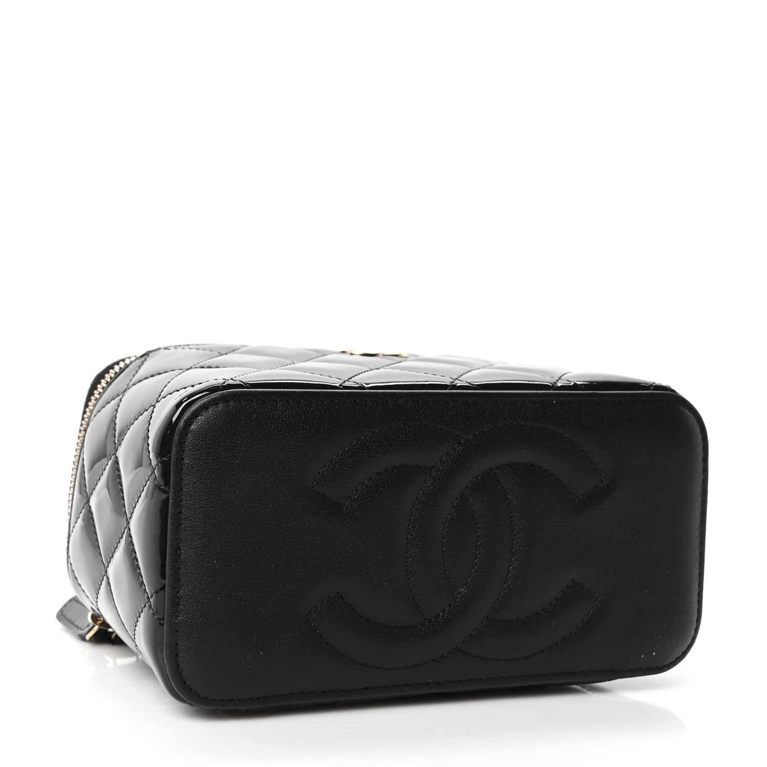Patent Quilted Pick Me Up Vanity Case Black — view 4