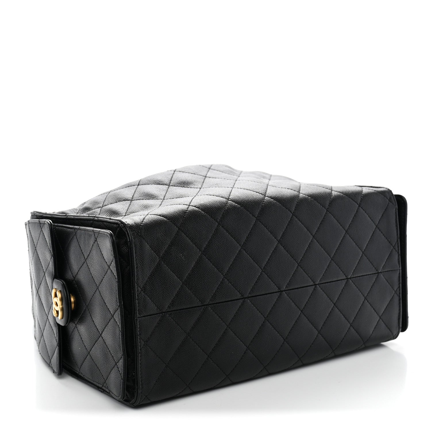 Caviar Quilted Medium Chanel 25 Handbag Black — view 4