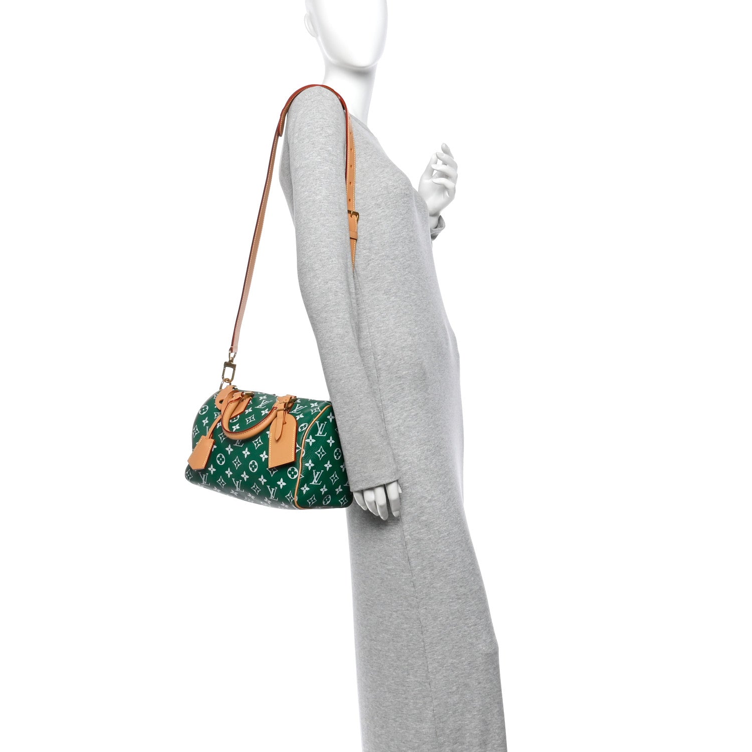 Calfskin Monogram Speedy P9 Bandouliere 25 Green — view 2