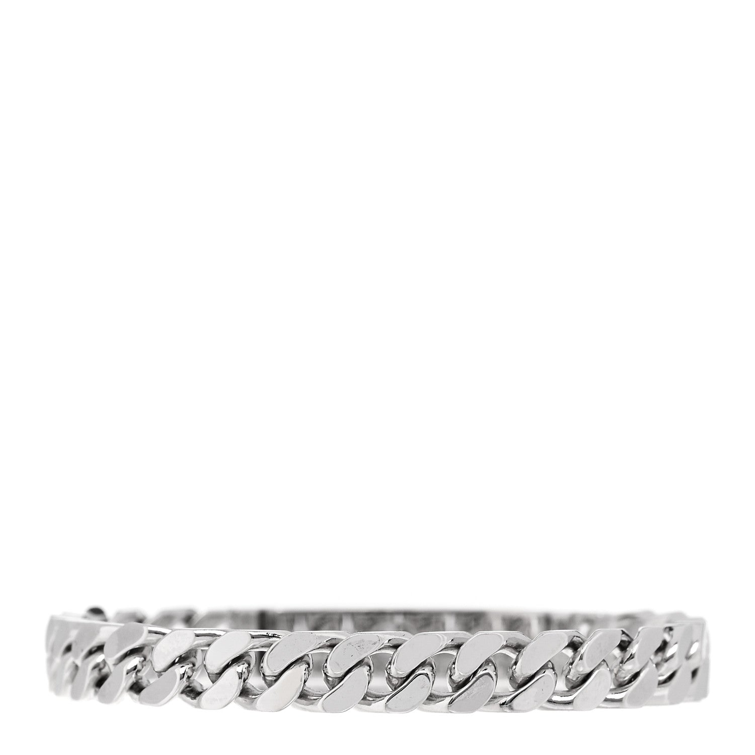 18K White Gold Diamond TPM Kelly Gourmette Bracelet XS — view 2