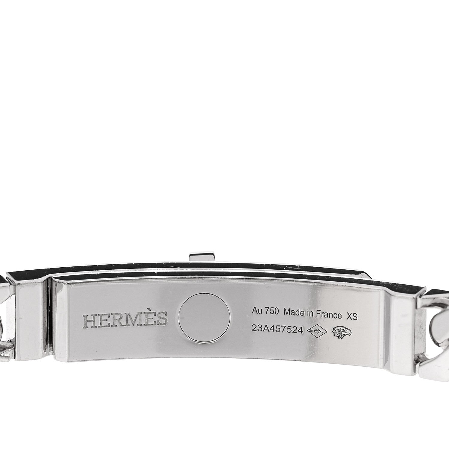18K White Gold Diamond TPM Kelly Gourmette Bracelet XS — view 3