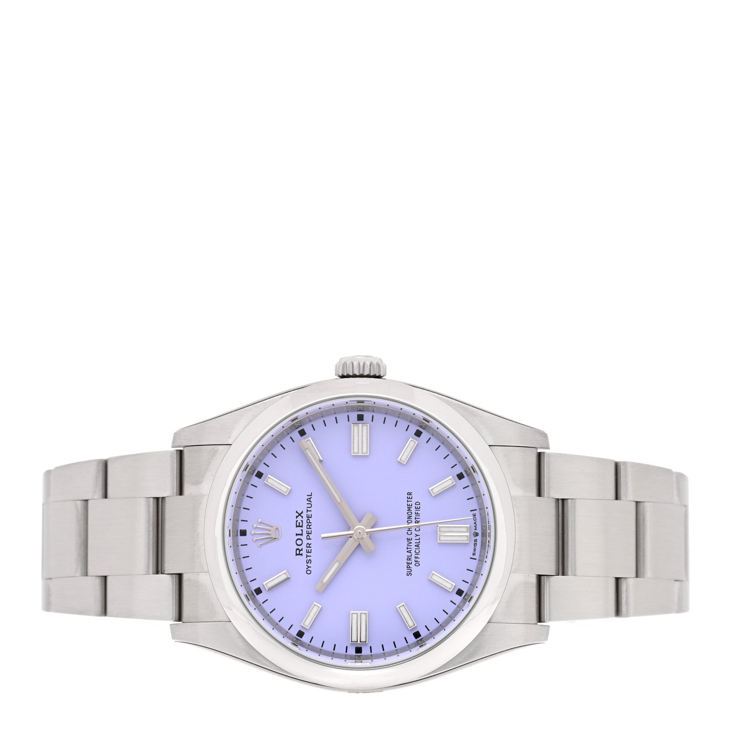 Stainless Steel 36mm Oyster Perpetual Watch Lavender 126000 — view 2