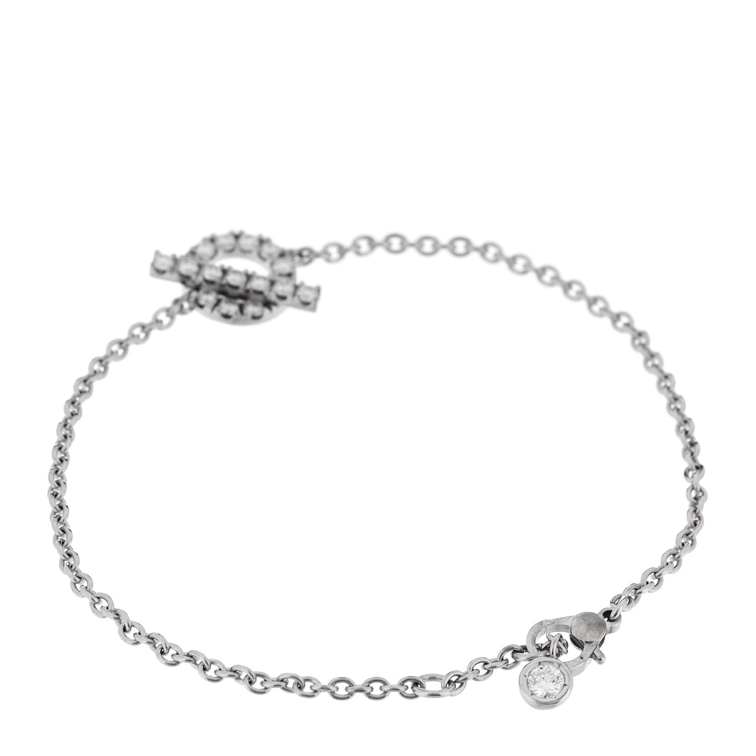 18K White Gold Diamond Finesse Bracelet LG — view 2