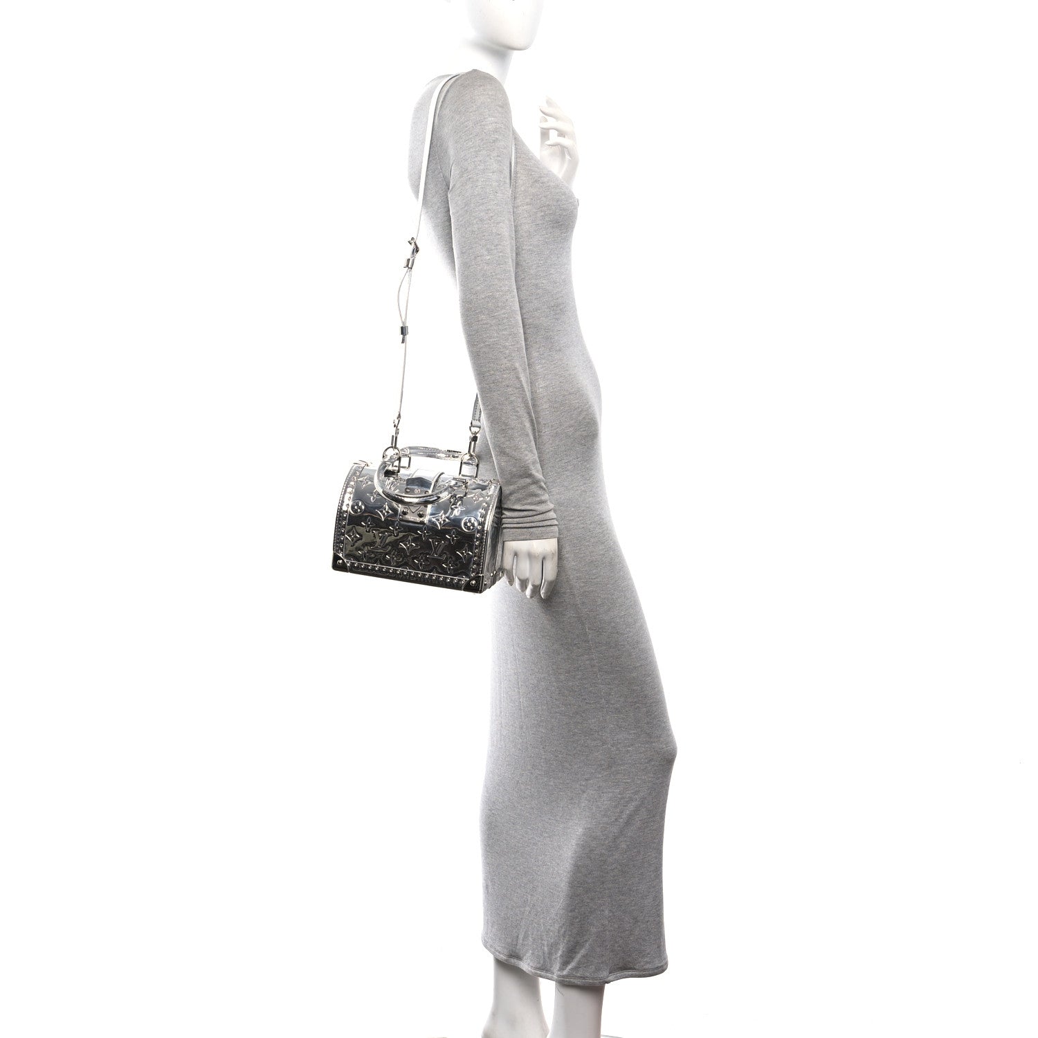 Monogram Miroir Speedy Trunk 20 Silver — view 2