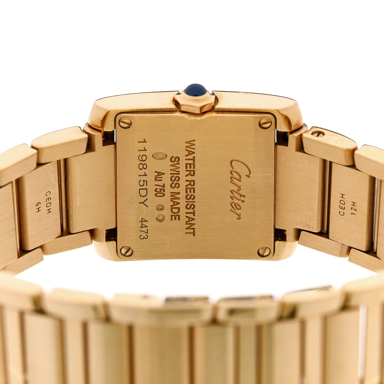 18K Yellow Gold 21mm Tank Francaise Quartz Watch — view 4