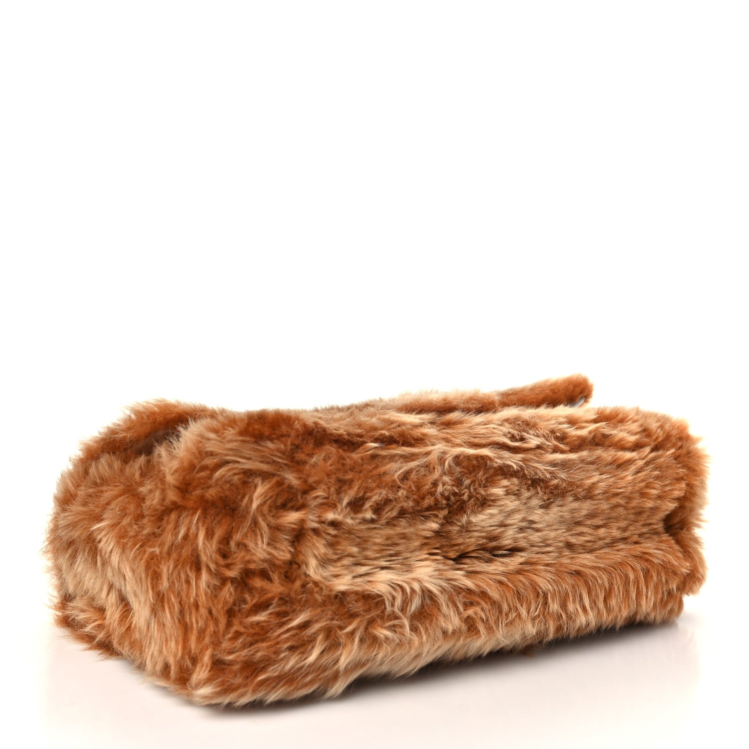 Shearling Lambskin Small Souplissimo Maxi Flap Brown — view 3