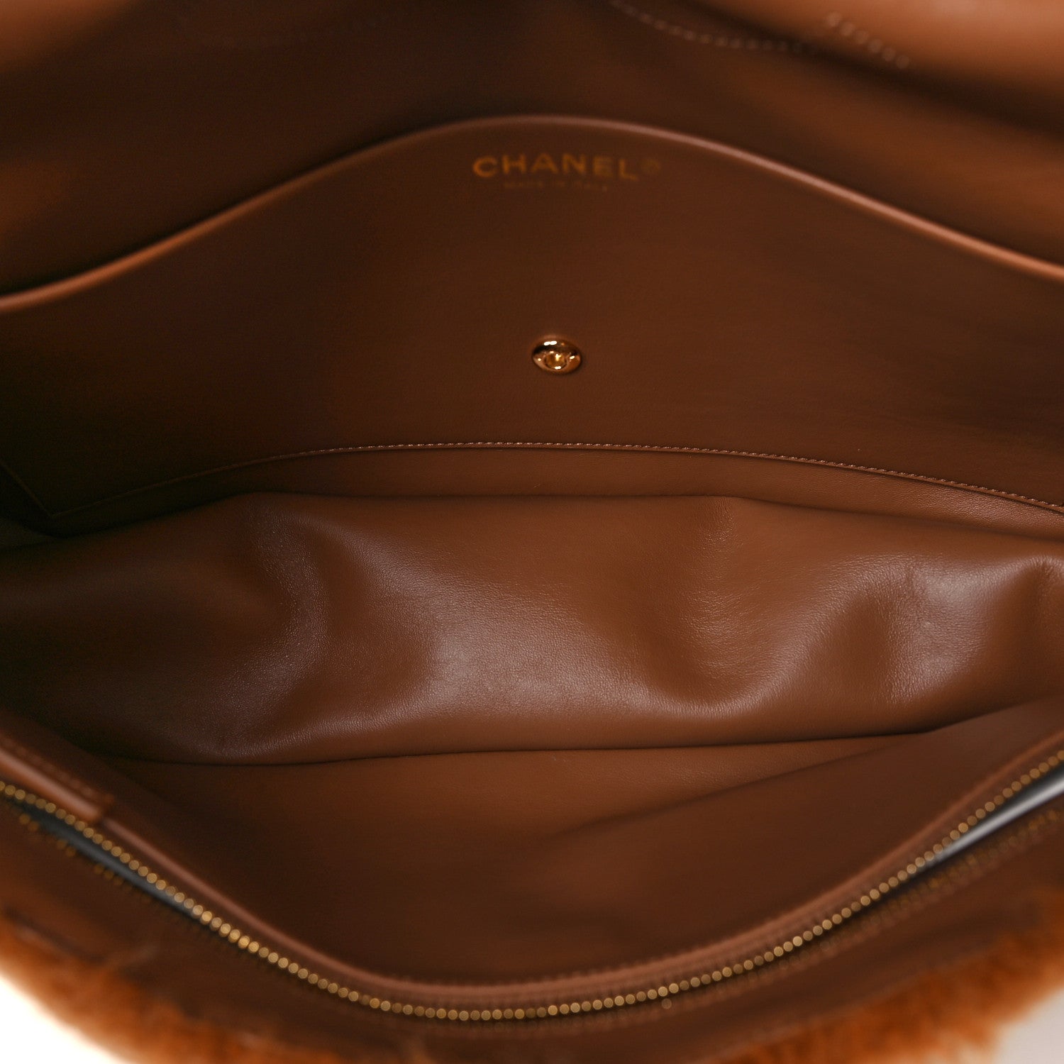 Shearling Lambskin Small Souplissimo Maxi Flap Brown — view 4