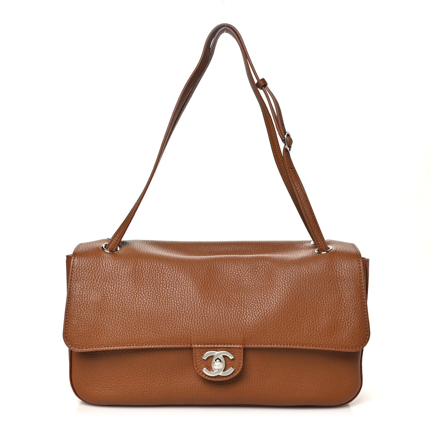 Grained Calfskin Small Souplissimo Maxi Flap Camel — view 1