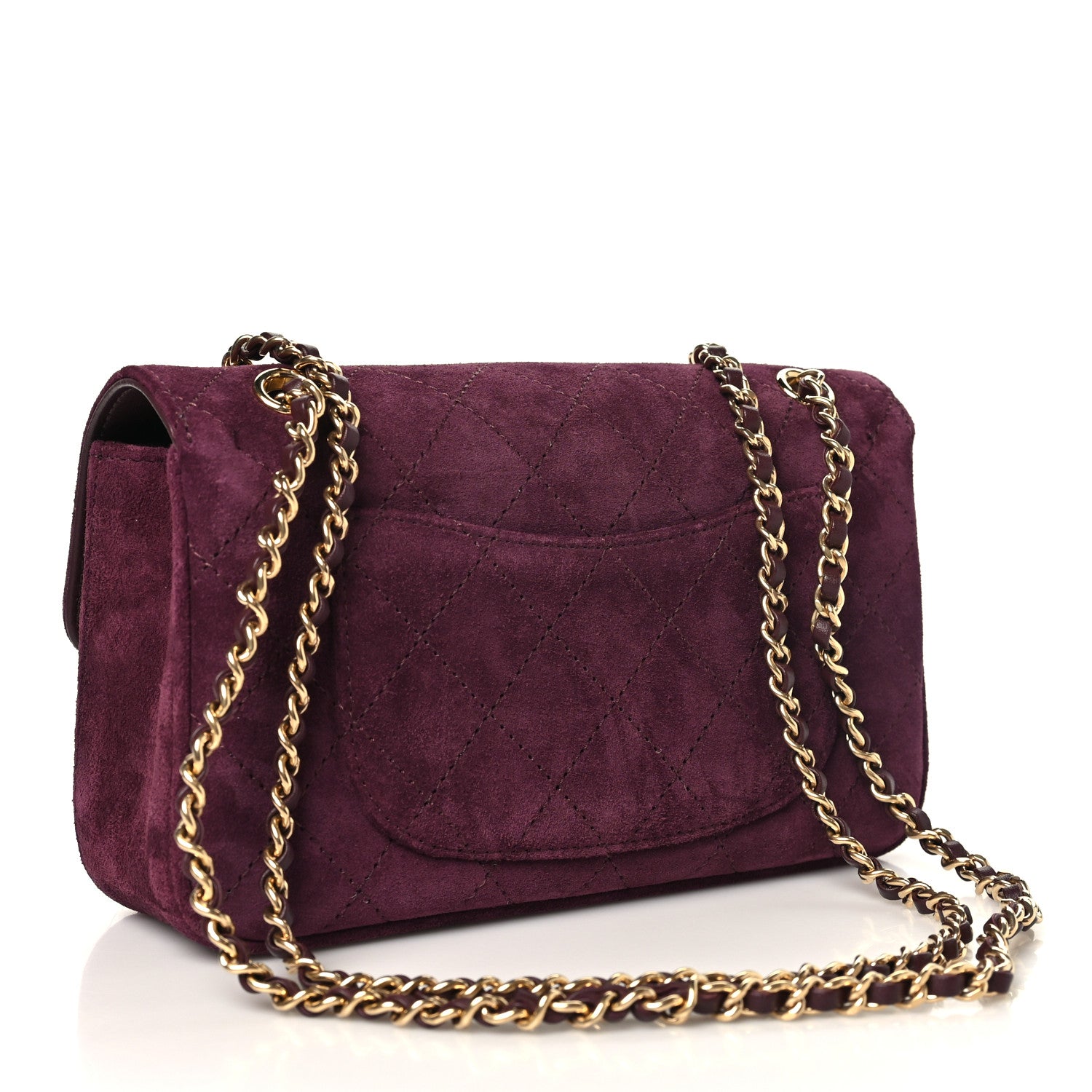 Suede Calfskin Mini Souplissimo Flap Burgundy — view 3