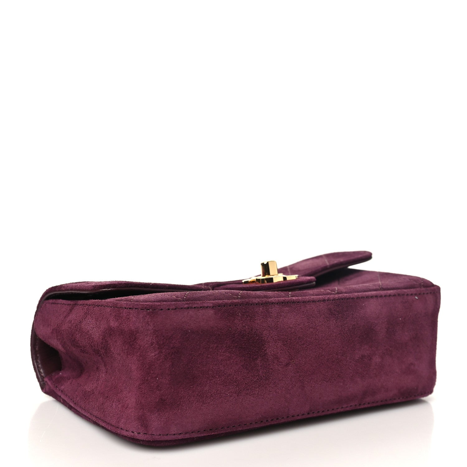 Suede Calfskin Mini Souplissimo Flap Burgundy — view 4