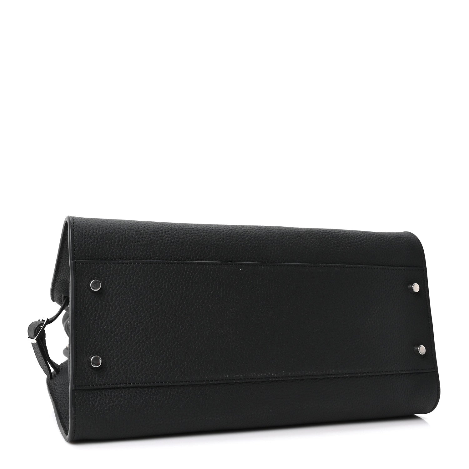 Matte Grained Calfskin Margaux Shoulder 12 Black — view 4