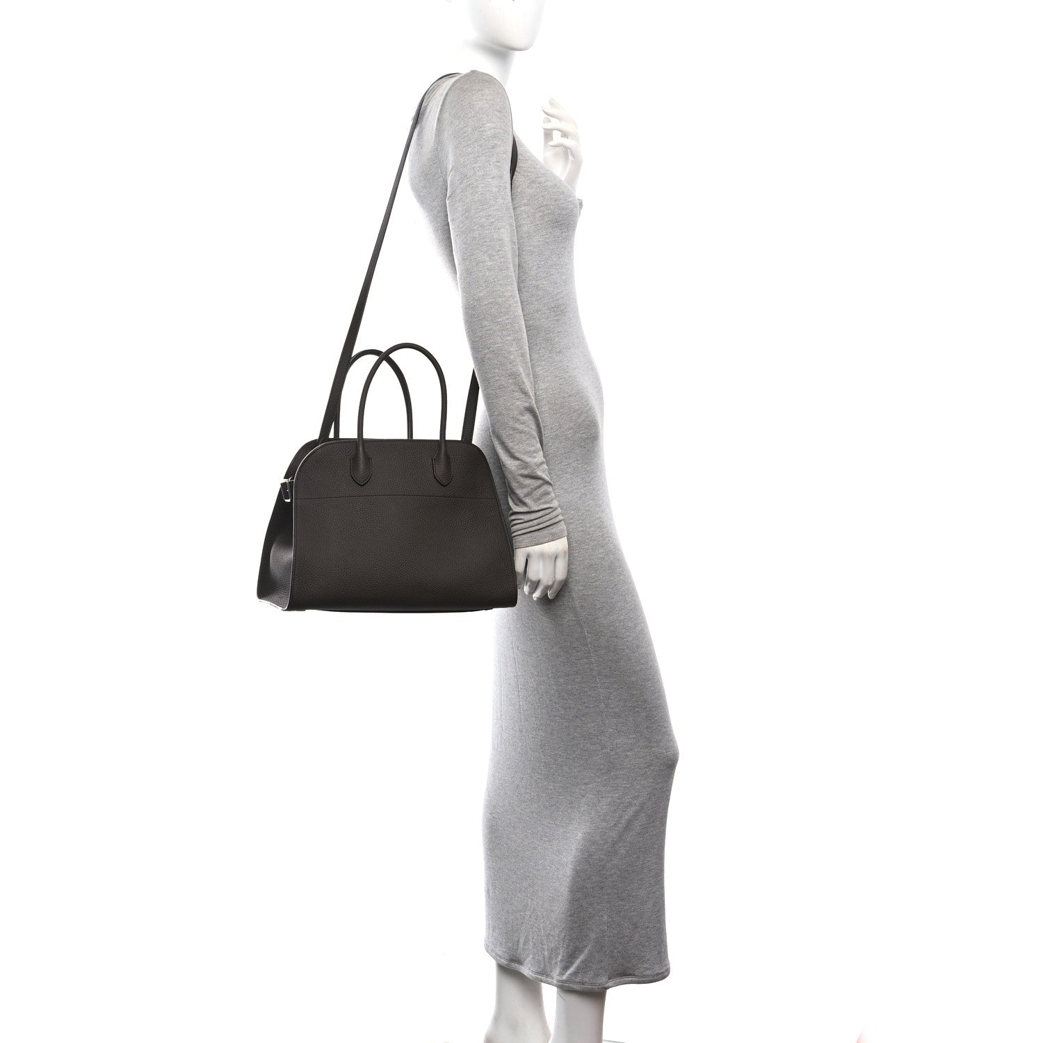 Matte Grained Calfskin Soft Margaux 12 Deep Brown — view 2