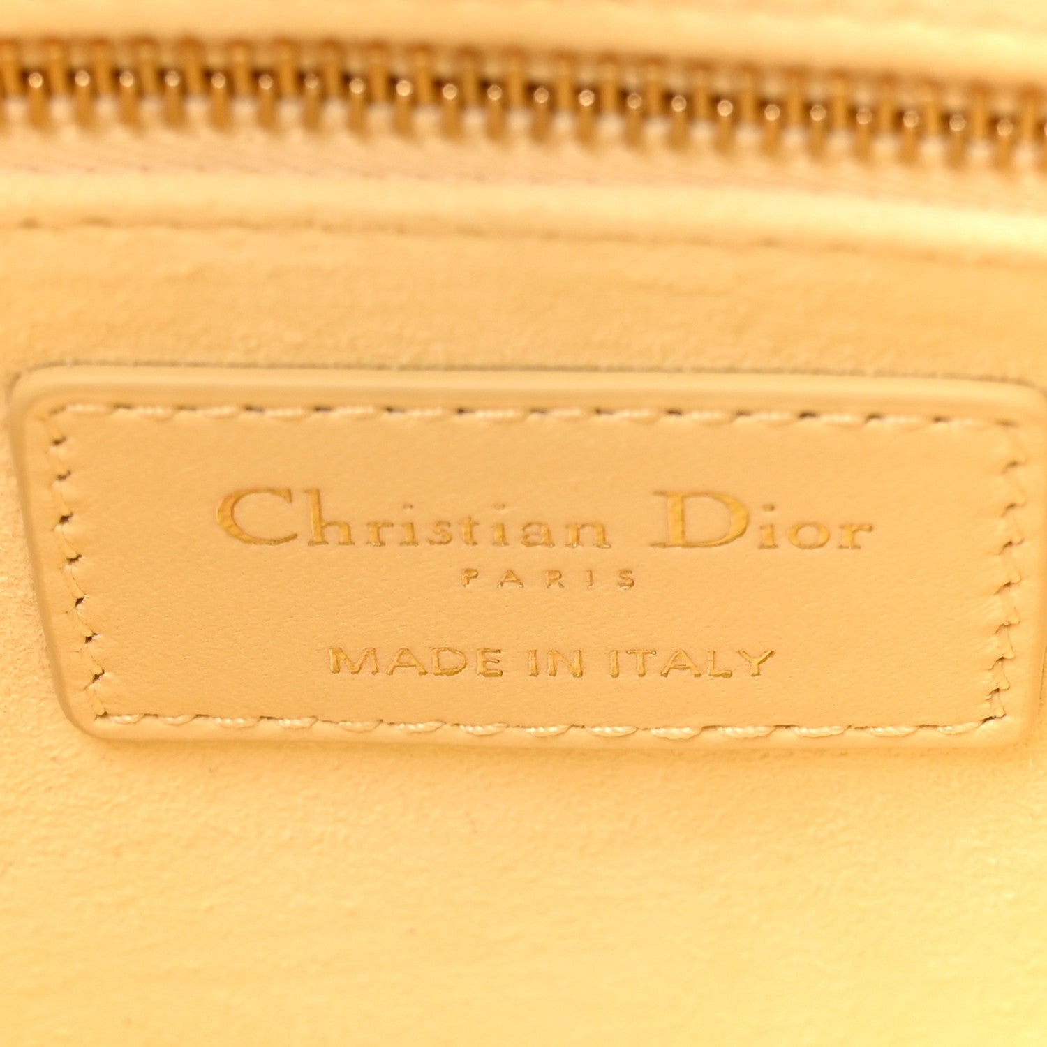 Lambskin Cannage Small Lucky Badges My Lady Dior Light Yellow — view 5