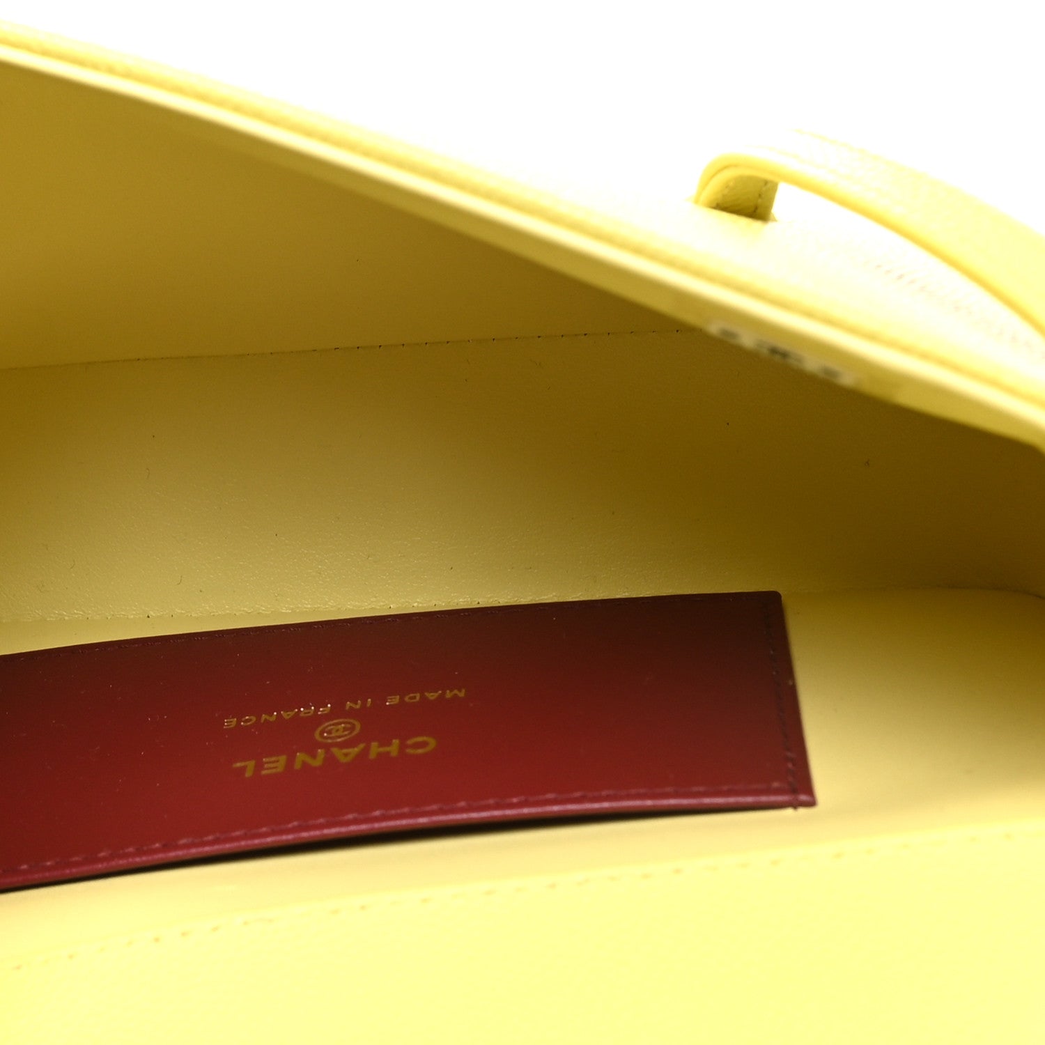 Shiny Caviar Mini Preppy Coco Shoulder Bag Light Yellow — view 5