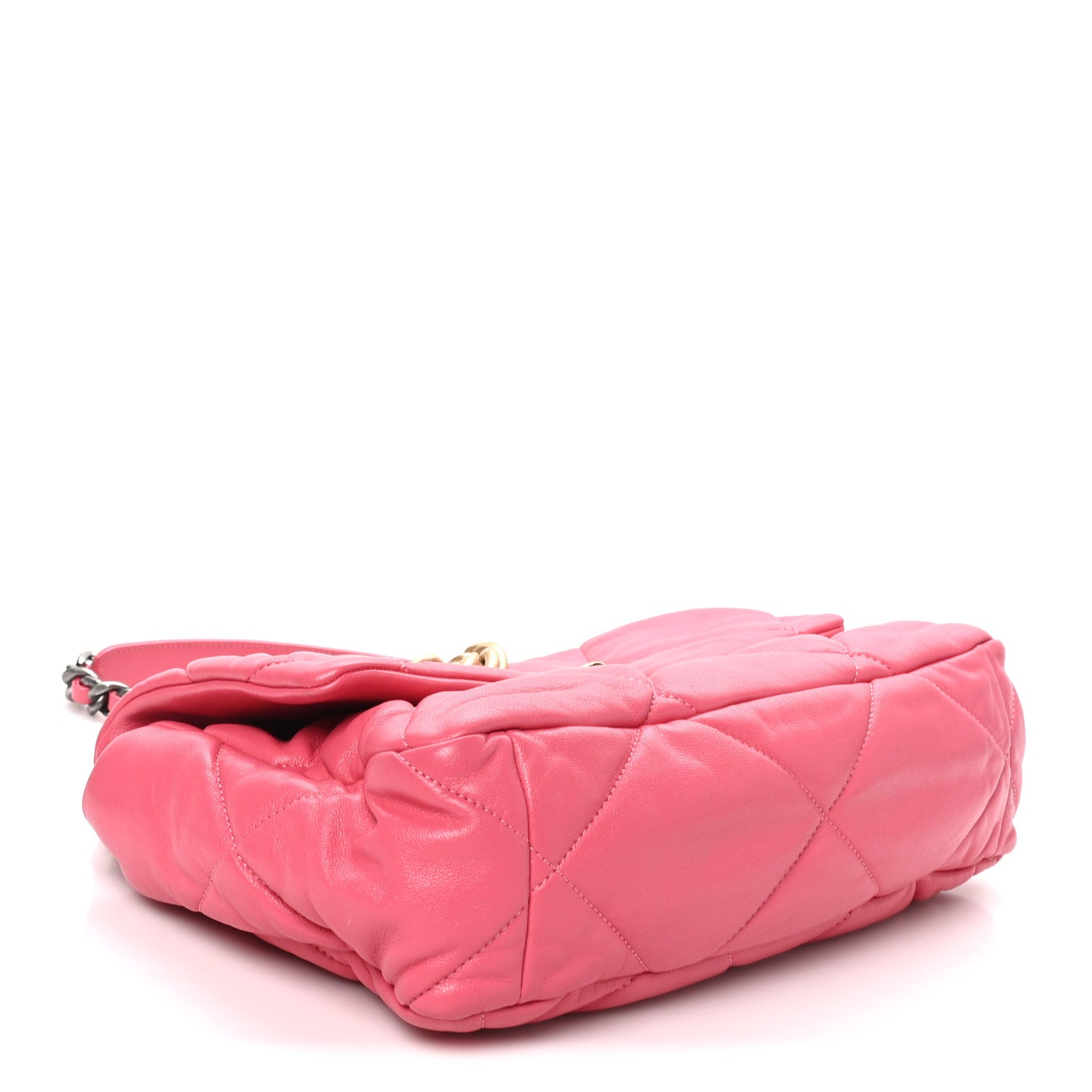 Goatskin Quilted Large Chanel 19 Flap Dark Pink — view 4