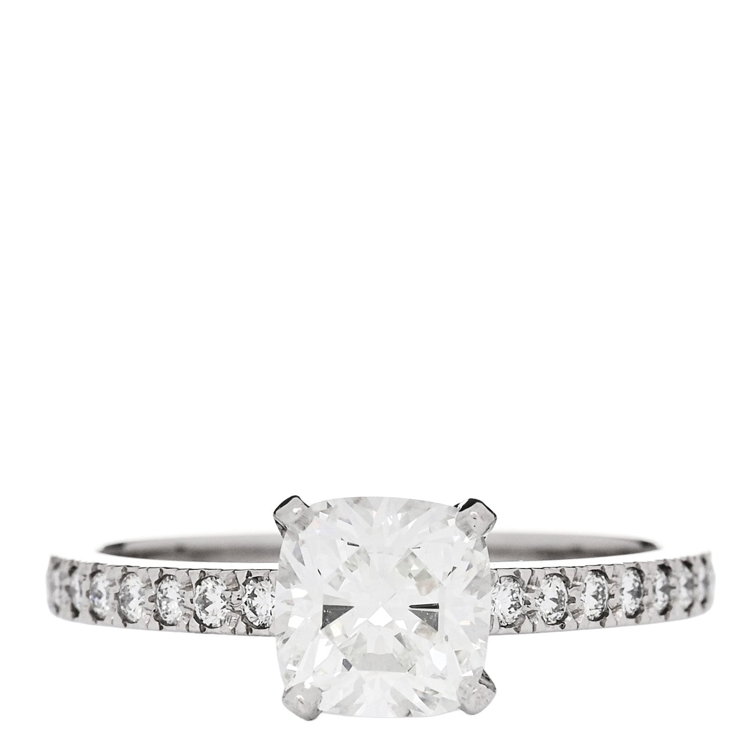 Platinum Diamond 1.11ct Novo Cushion Cut Engagement Ring 51 5.75