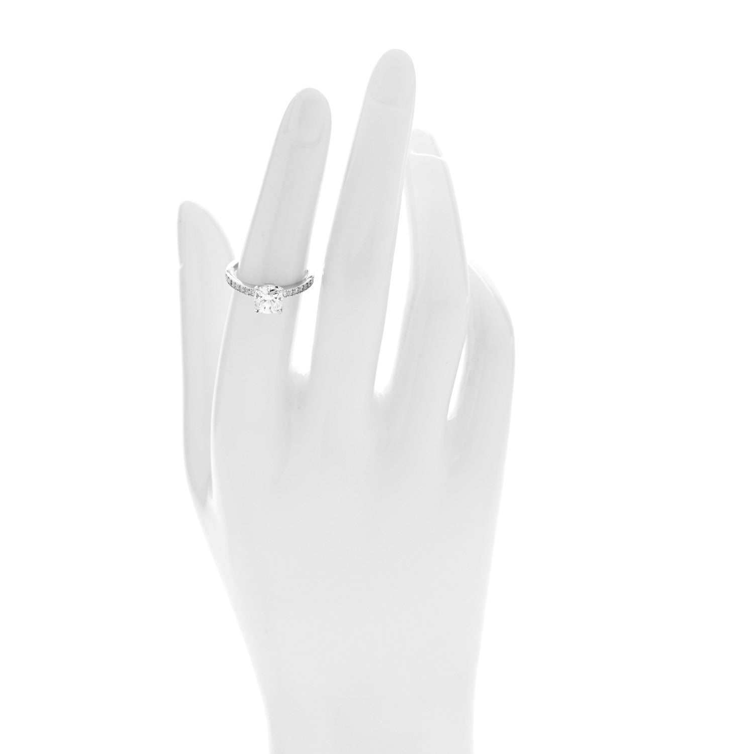 Platinum Diamond 1.11ct Novo Cushion Cut Engagement Ring 51 5.75 — view 2