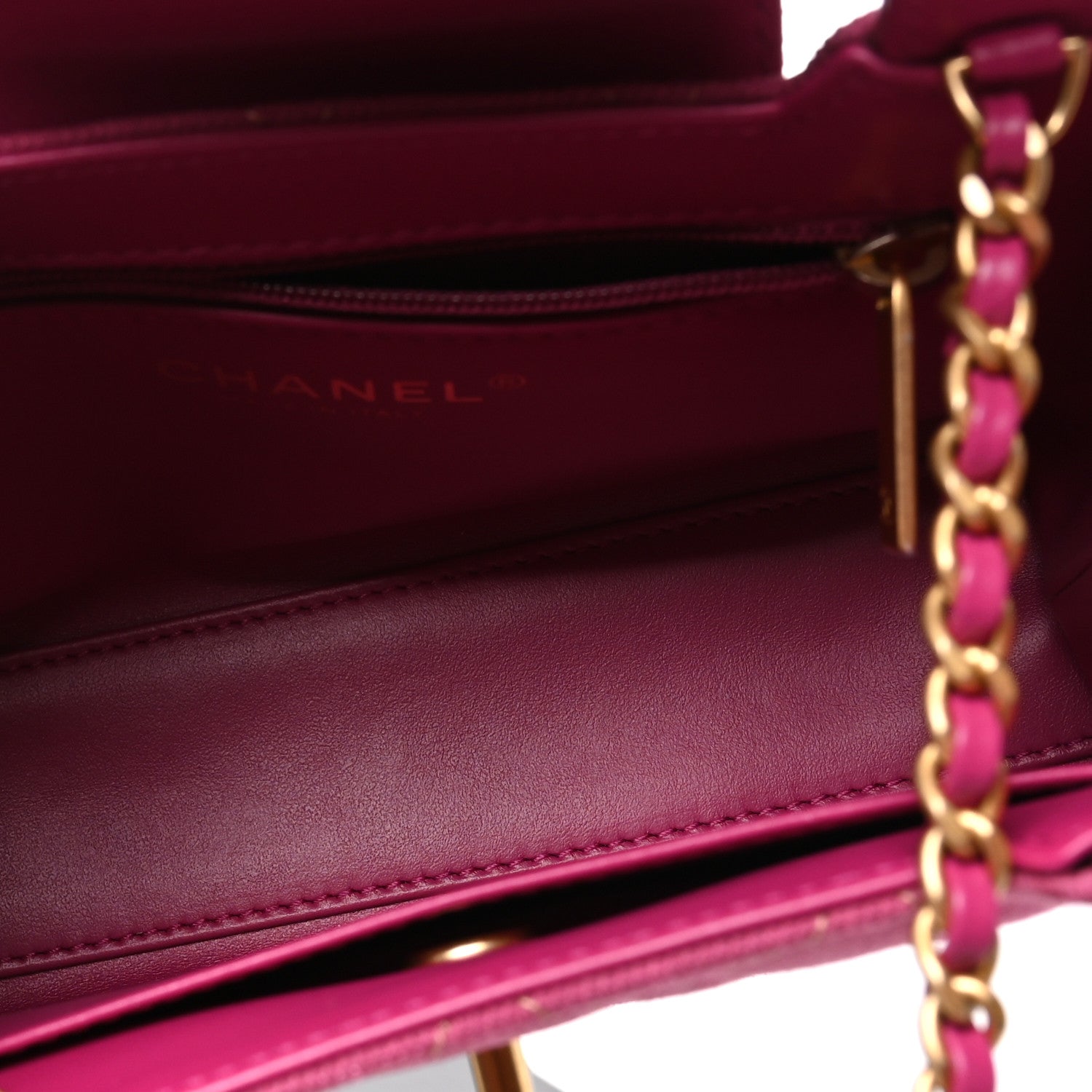 Denim Quilted Nano Kelly Shopper Fuchsia — view 5