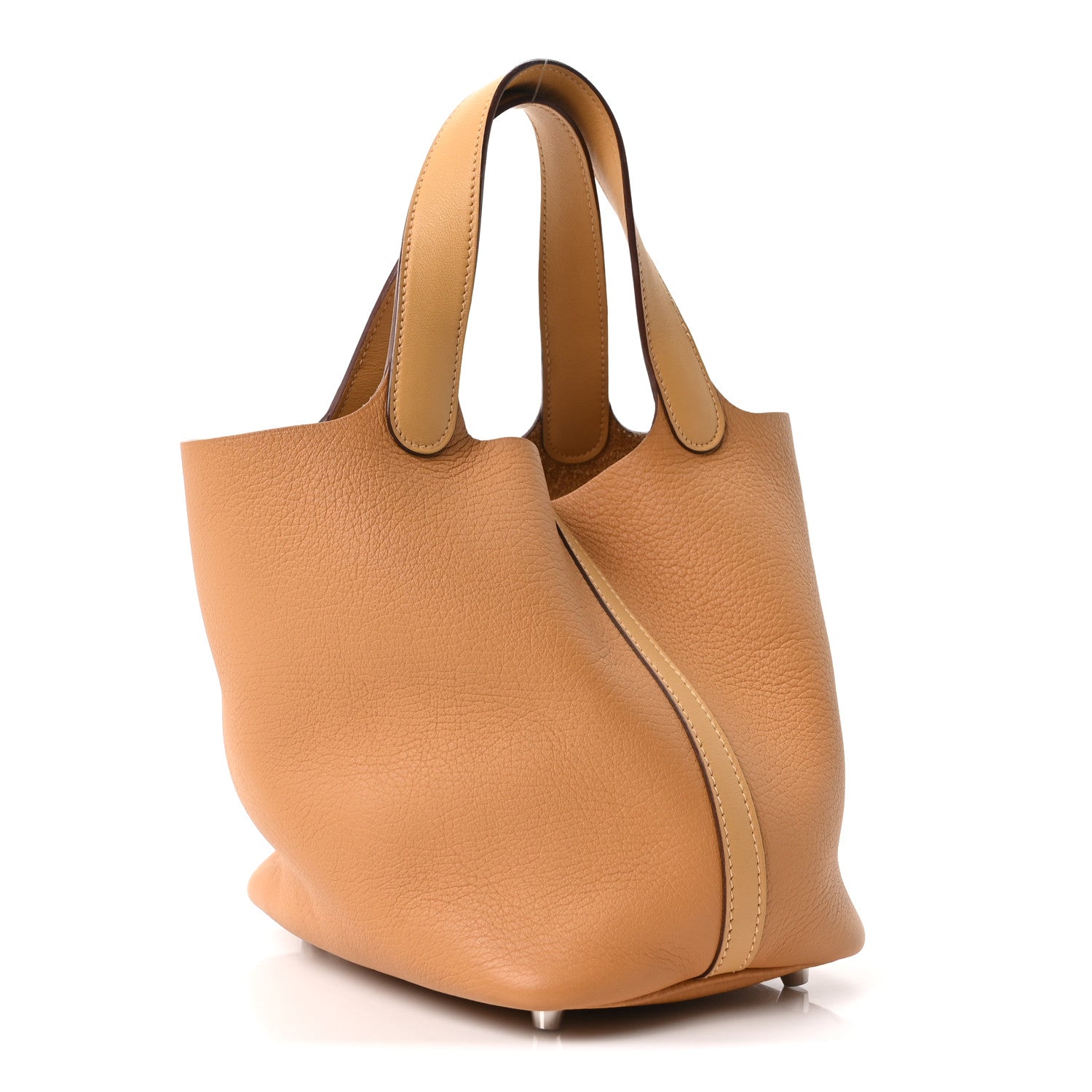 Taurillon Clemence Swift Eclat Picotin Lock 18 PM Caramel — view 3