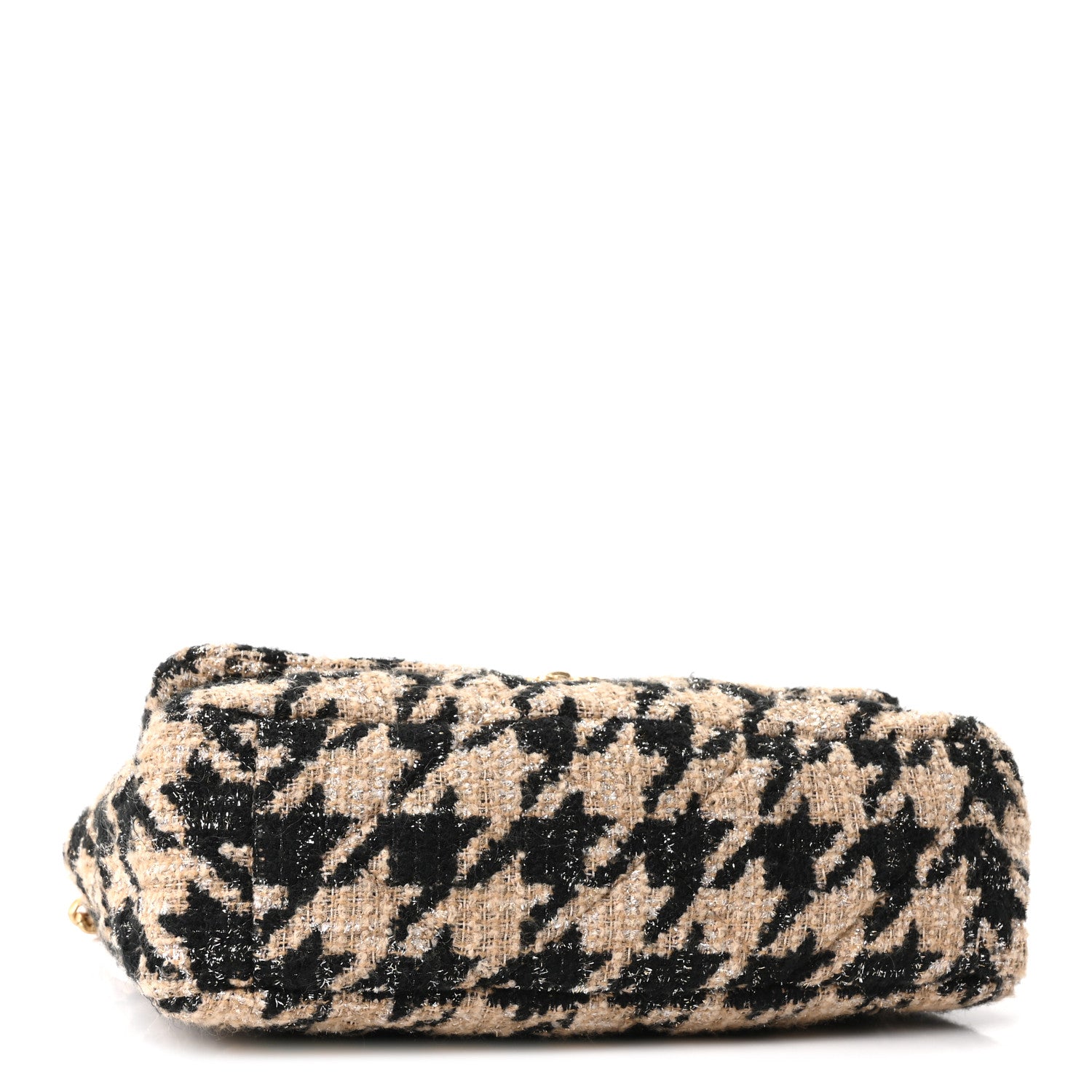 Tweed Maxi Chanel 19 Flap Beige Black — view 4